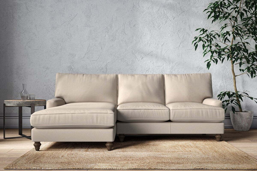 Marri Large Left Hand Chaise Sofa - Recycled Cotton Natural