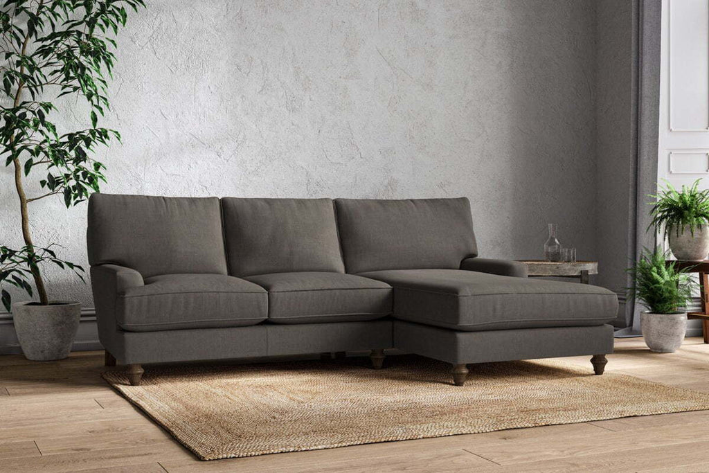 Marri Large Right Hand Chaise Sofa - Brera Linen Granite