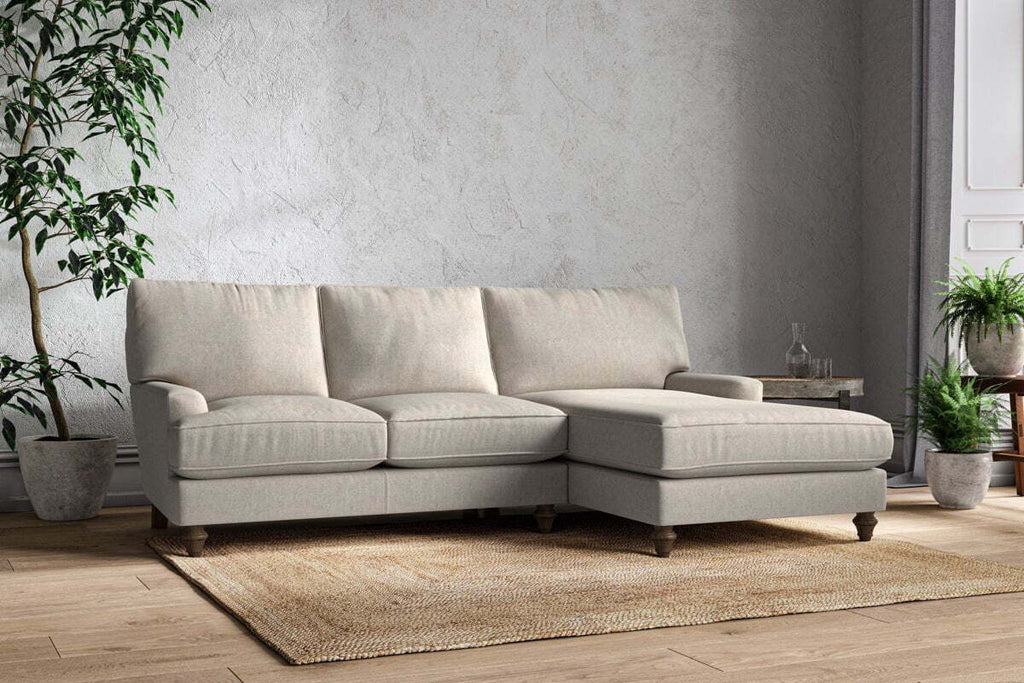 Marri Large Right Hand Chaise Sofa - Brera Linen Natural