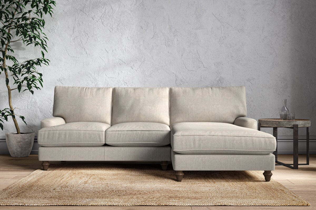 Marri Large Right Hand Chaise Sofa - Brera Linen Natural
