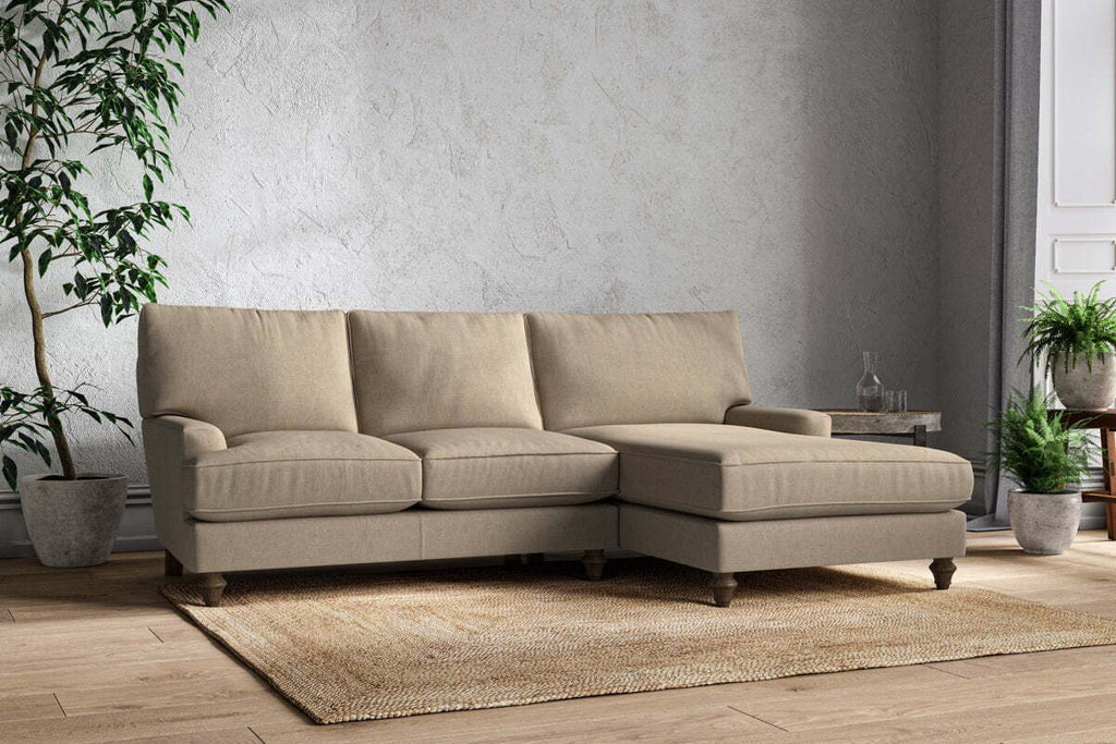 Marri Large Right Hand Chaise Sofa - Brera Linen Pebble