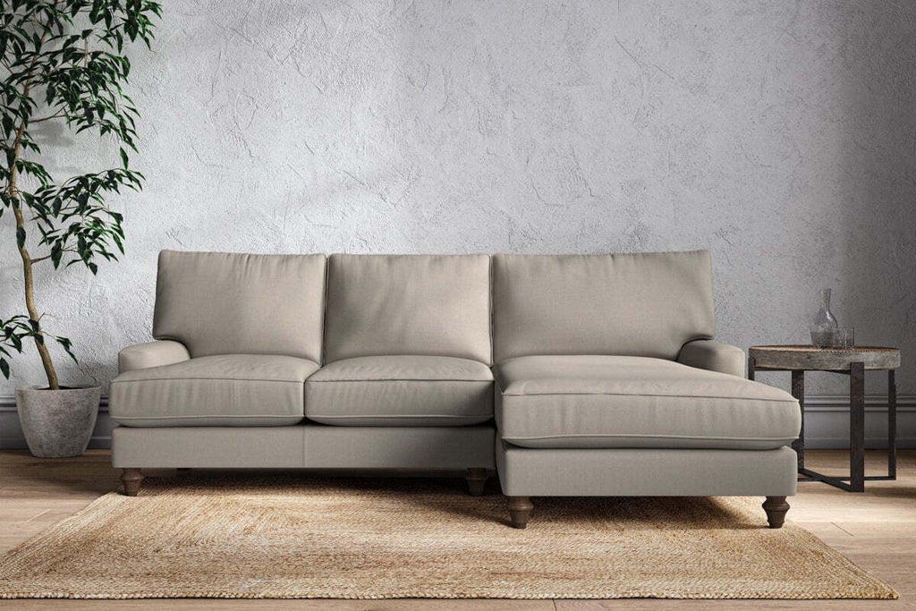 Marri Large Right Hand Chaise Sofa - Recycled Cotton Flax