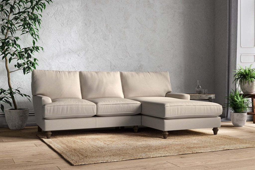 Marri Large Right Hand Chaise Sofa - Recycled Cotton Natural