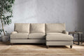 Marri Large Right Hand Chaise Sofa - Recycled Cotton Stone