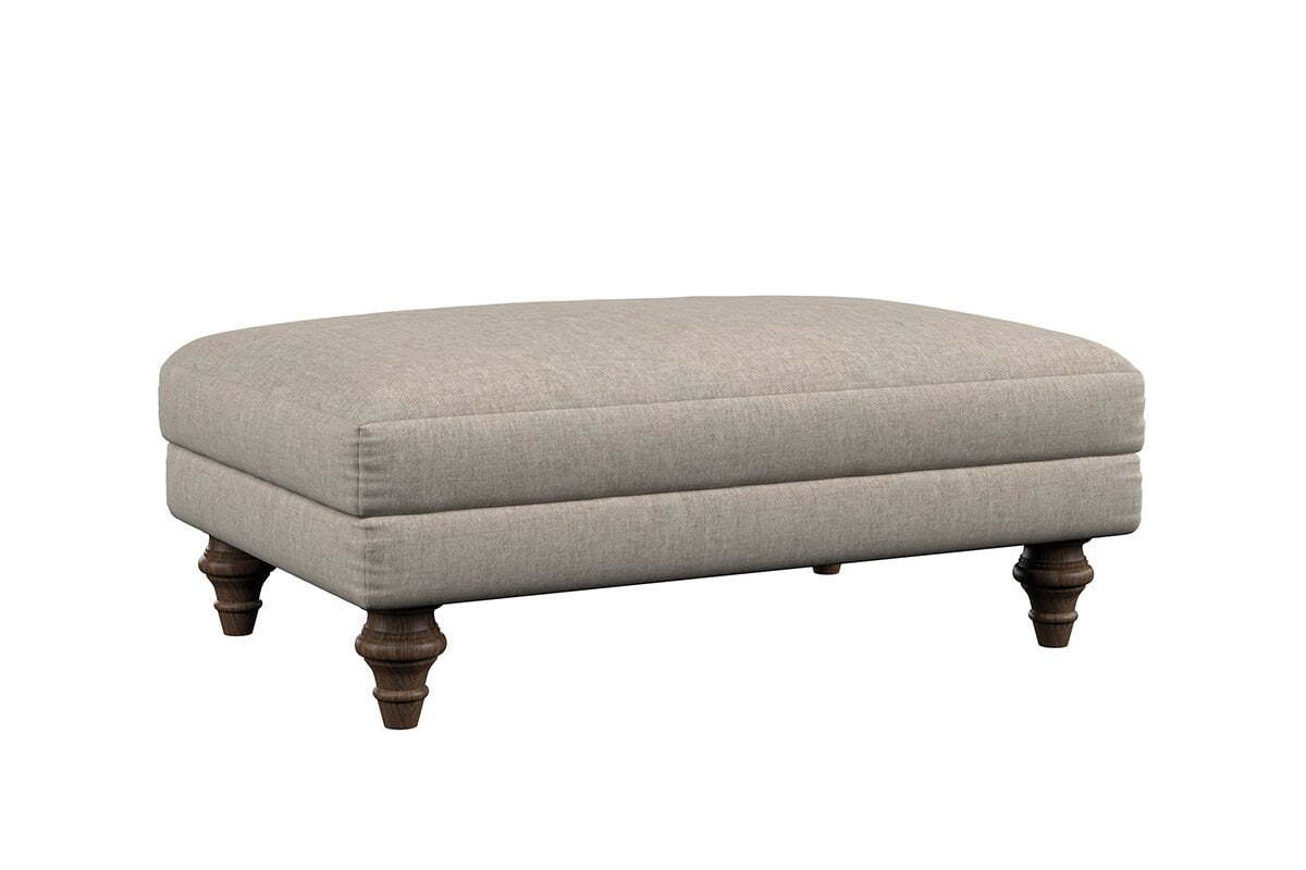 Marri Medium Footstool - Brera Linen Dusk