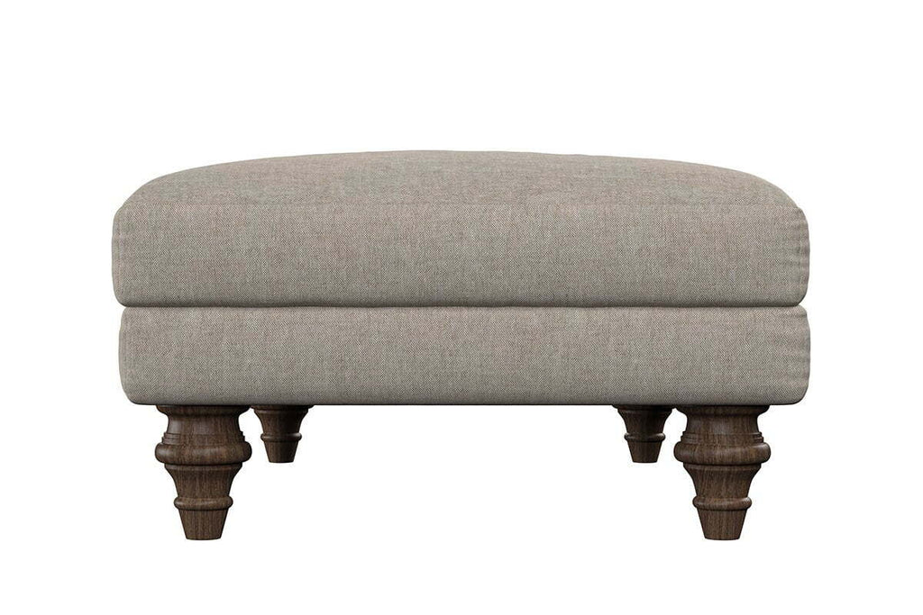 Marri Medium Footstool - Brera Linen Espresso
