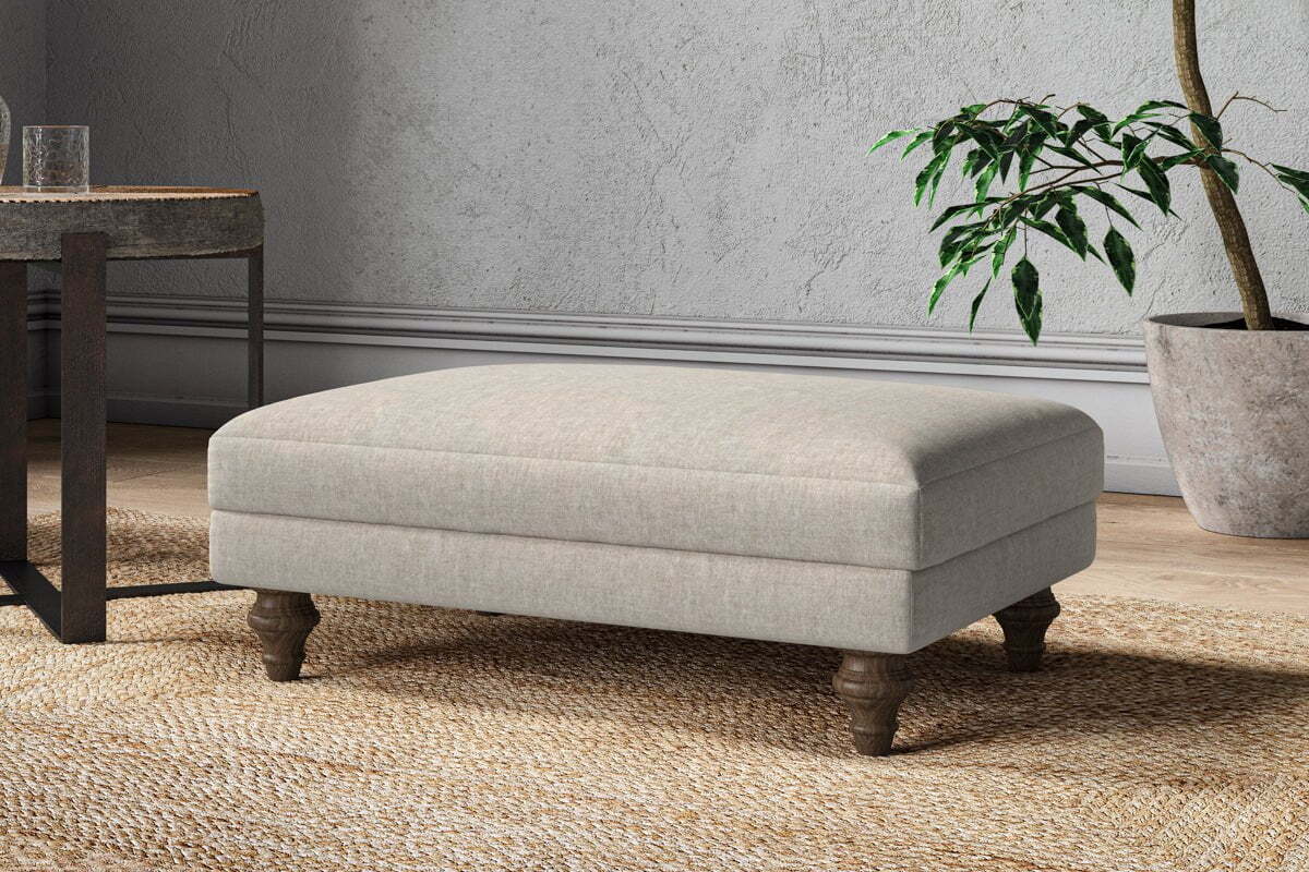 Marri Medium Footstool - Brera Linen Natural