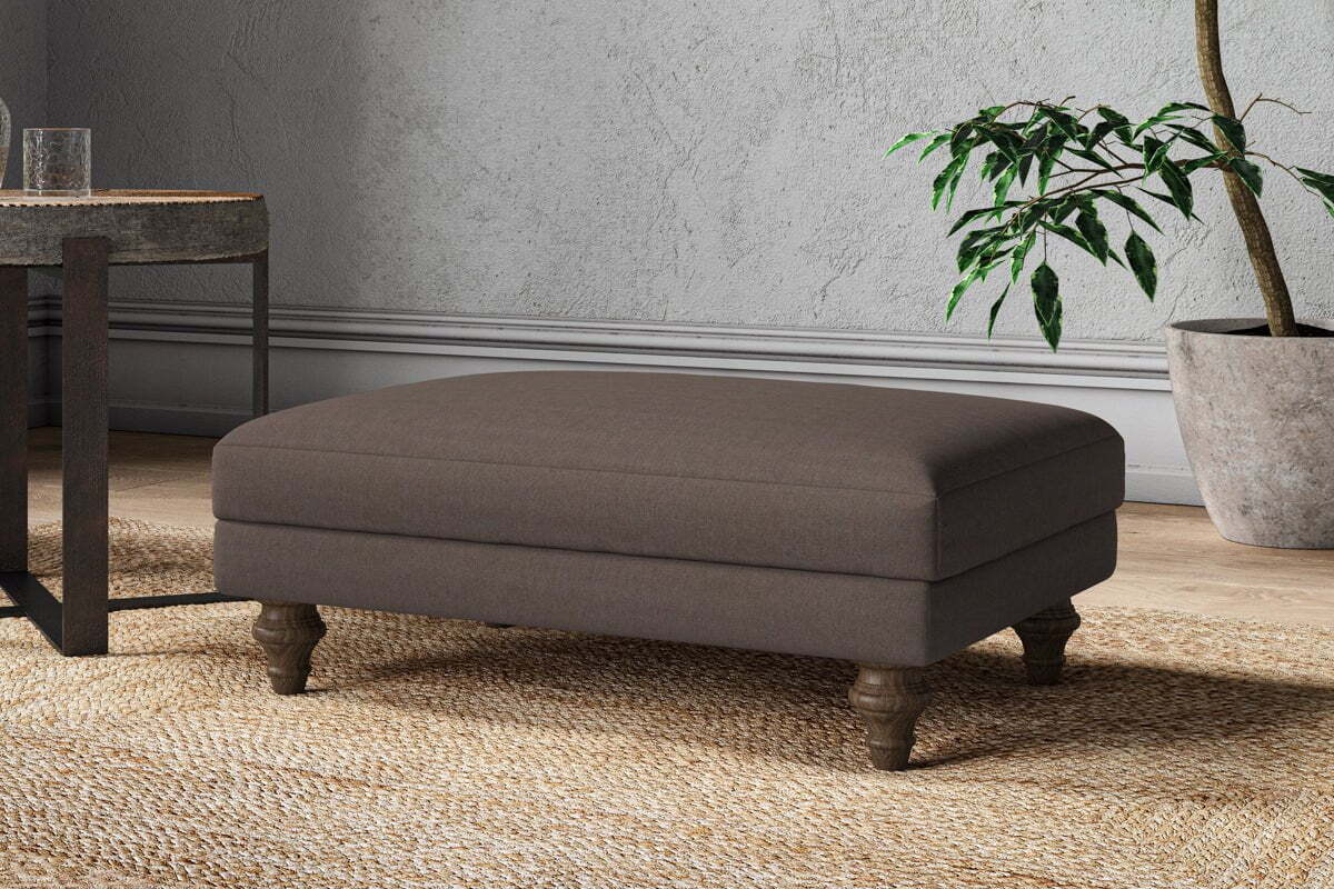Marri Medium Footstool - Recycled Cotton Mocha