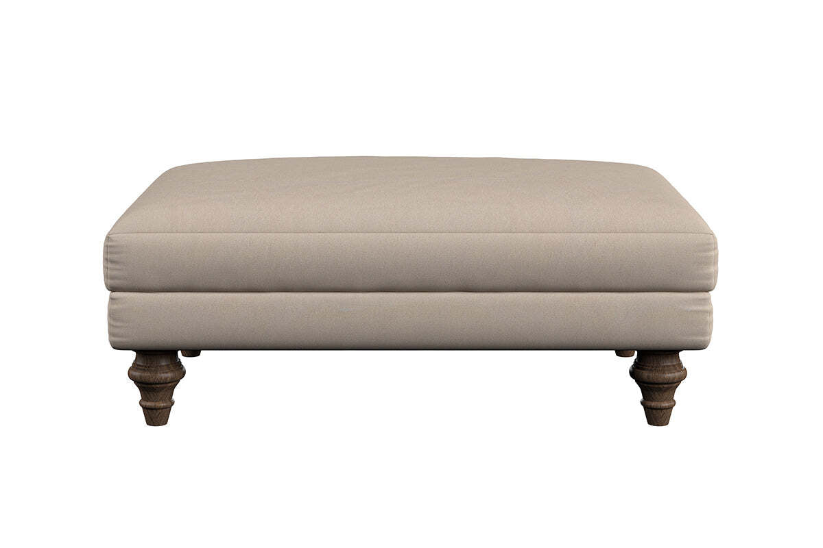 Marri Medium Footstool - Recycled Cotton Thunder