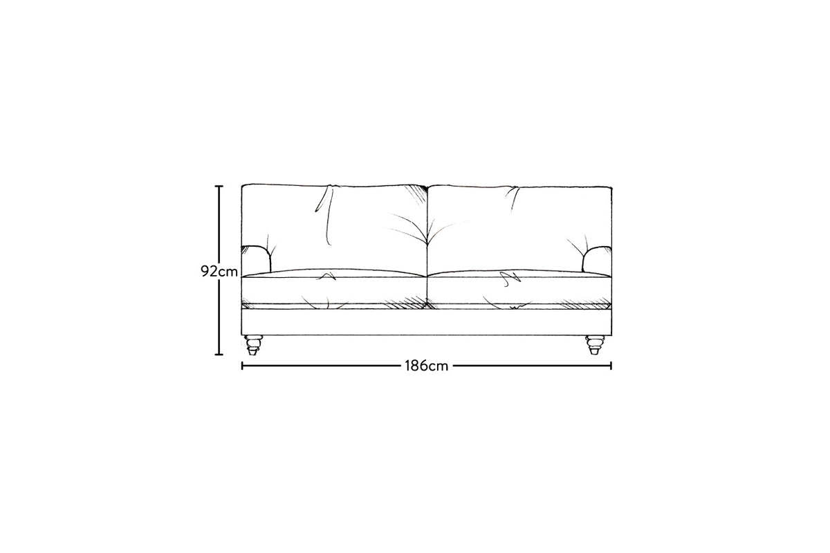 Marri Medium Sofa - Recycled Cotton Seaspray