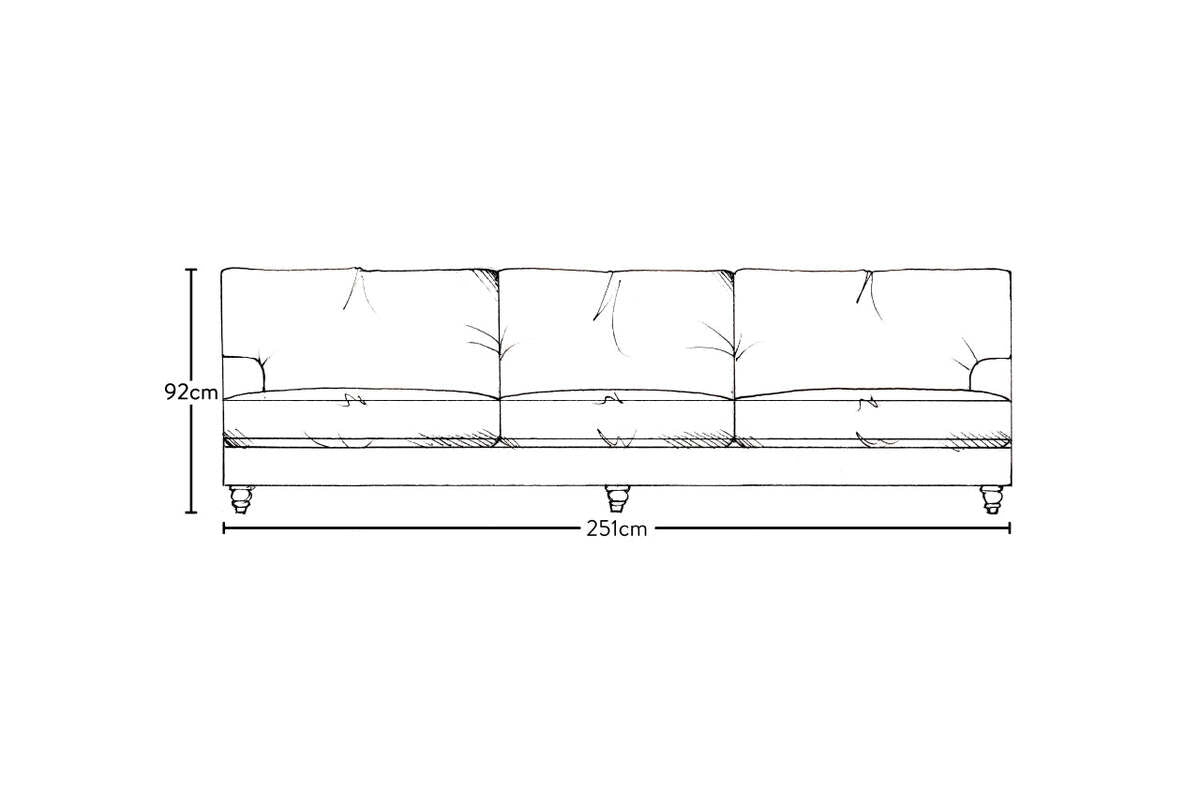 Marri Super Grand Sofa - Brera Linen Granite