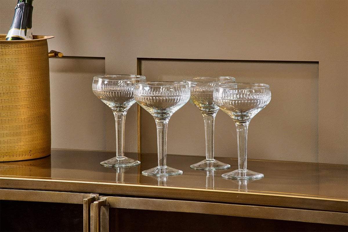Mila Champagne Glass - Clear - (Set of 4)