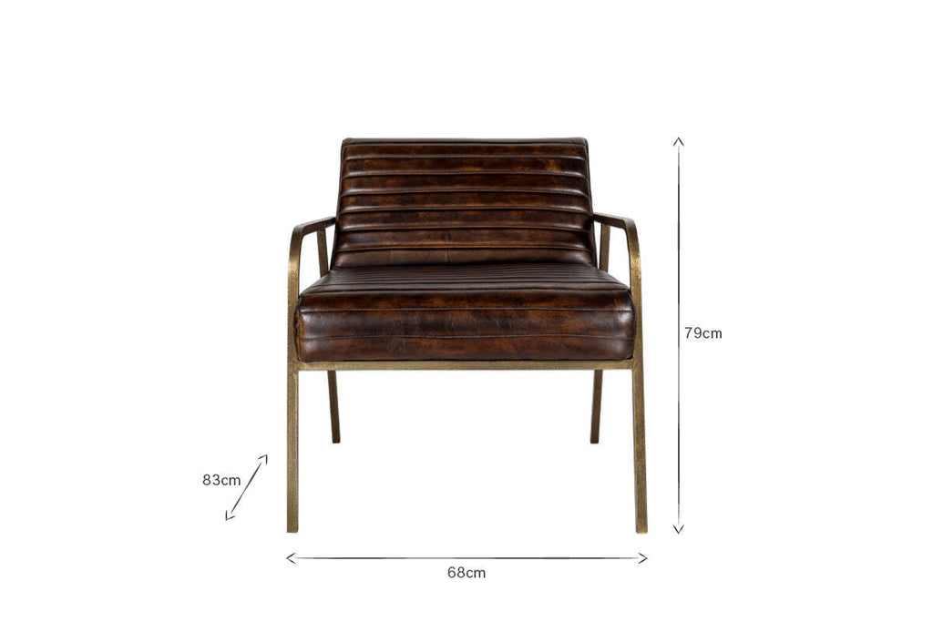 Mirai Ribbed Leather Armchair