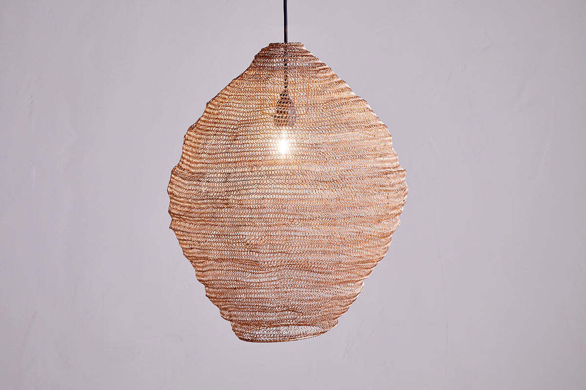 Mukuni Wire Lampshade - Brass - Large
