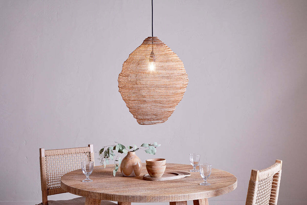 Mukuni Wire Lampshade - Brass - Large
