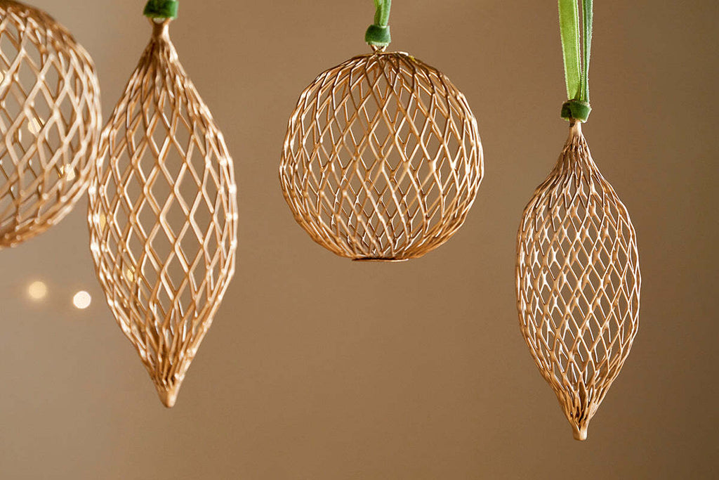 Nirav Wire Baubles - Brass (Set of 4)