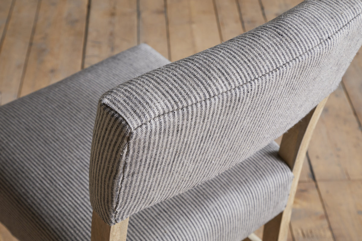 Nadeeka Linen Upholstered Counter Chair - Soft Grey