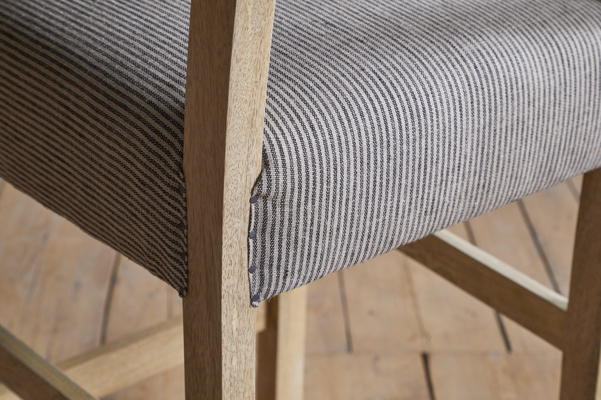 Nadeeka Linen Upholstered Counter Chair - Soft Grey