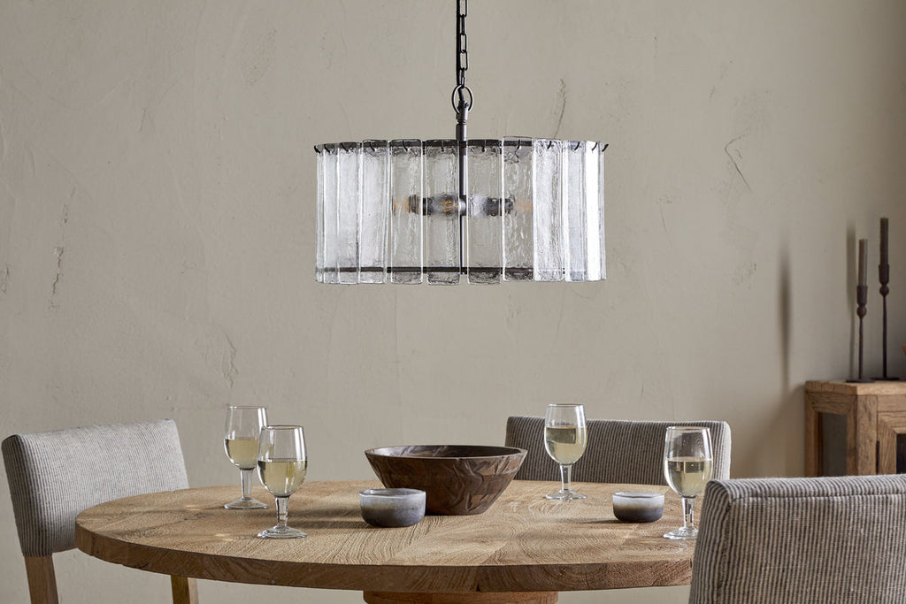 Nauka Statement Pendant - Aged Bronze & Clear