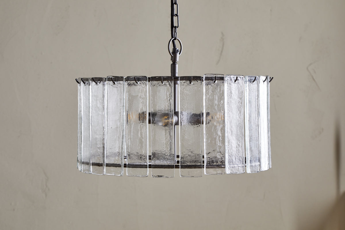 Nauka Statement Pendant - Aged Bronze & Clear