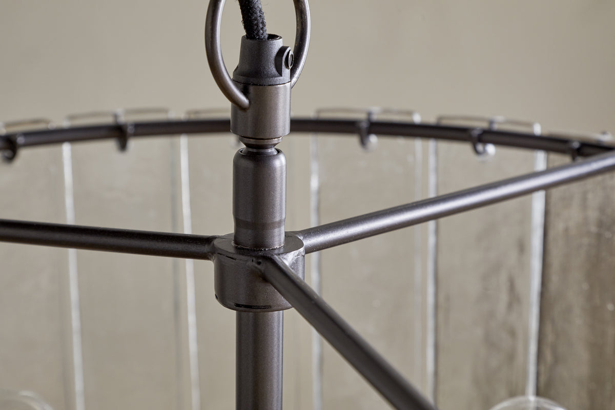 Nauka Statement Pendant - Aged Bronze & Clear