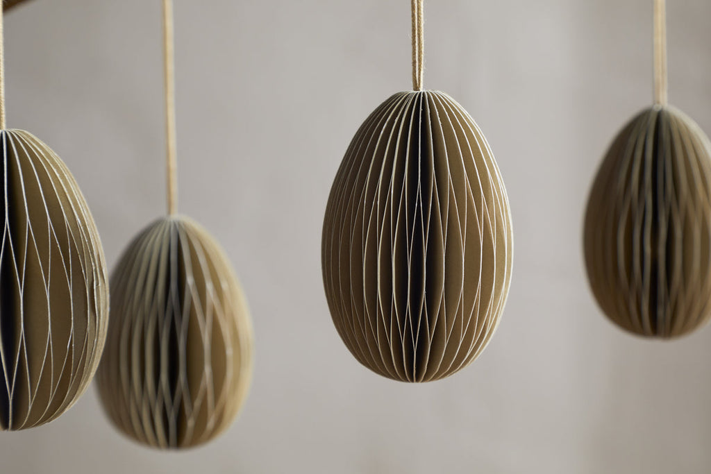 Piani Hanging Paper Decoration - Moss Green - (Set of 4)
