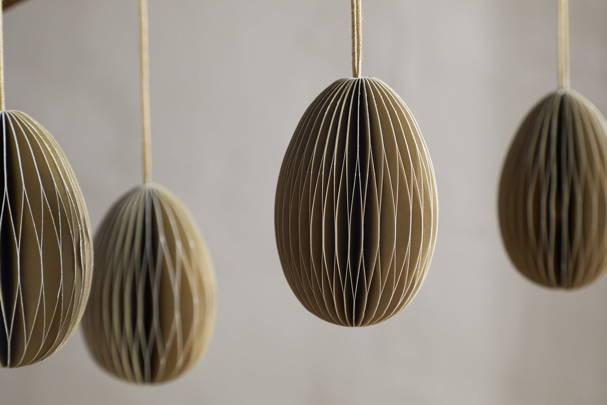 Piani Hanging Paper Decoration - Moss Green - (Set of 4)