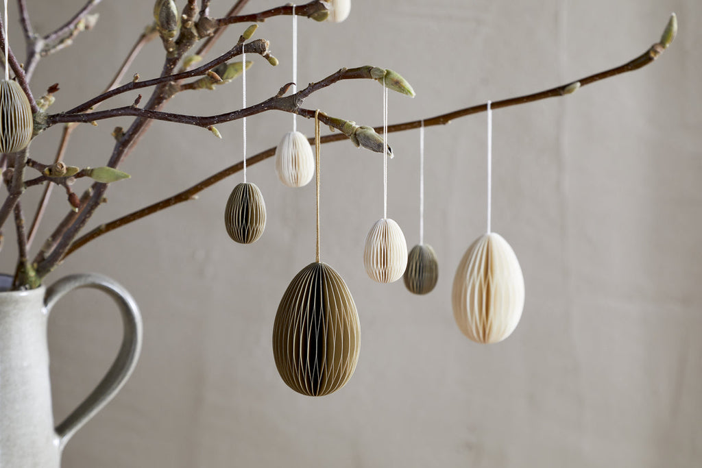Piani Hanging Paper Decoration - Moss Green - (Set of 4)