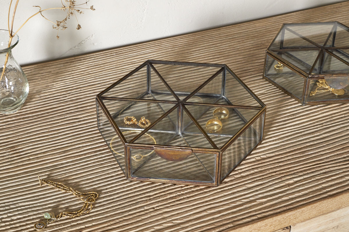 Sitara Jewellery Box - Antique Brass