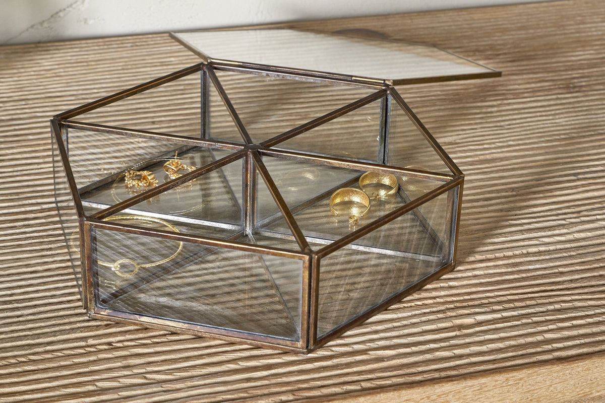 Sitara Jewellery Box - Antique Brass