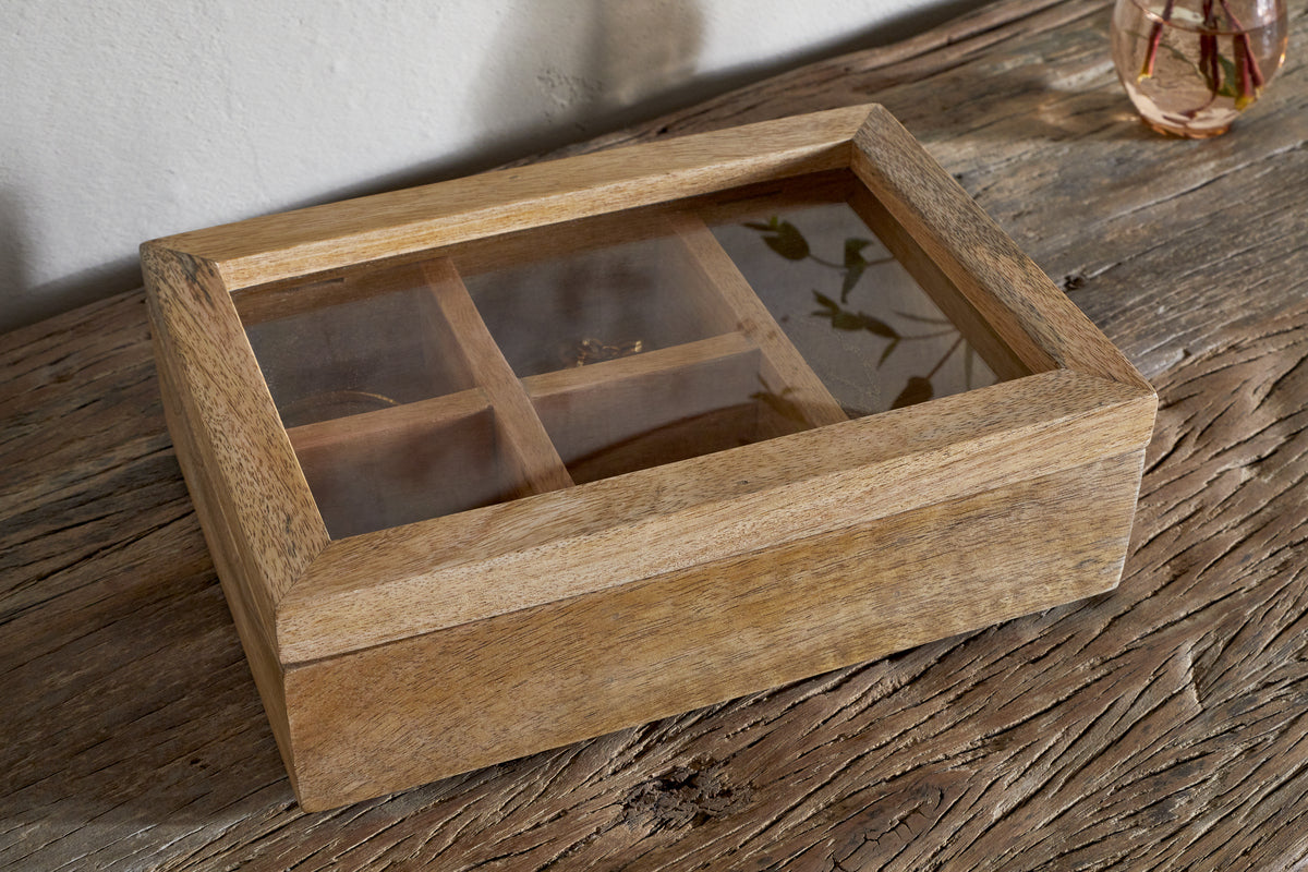 Kabani Mango Wood Jewellery Box - Natural