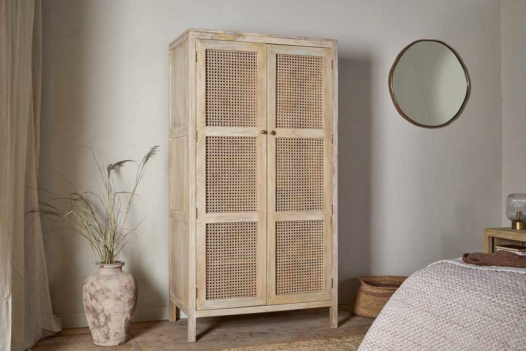 Kanz Mango Wood Wardobe - Natural