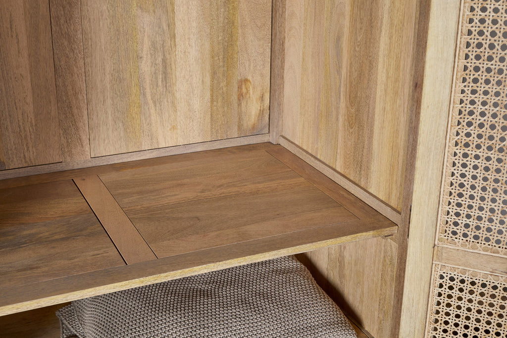 Kanz Mango Wood Wardobe - Natural
