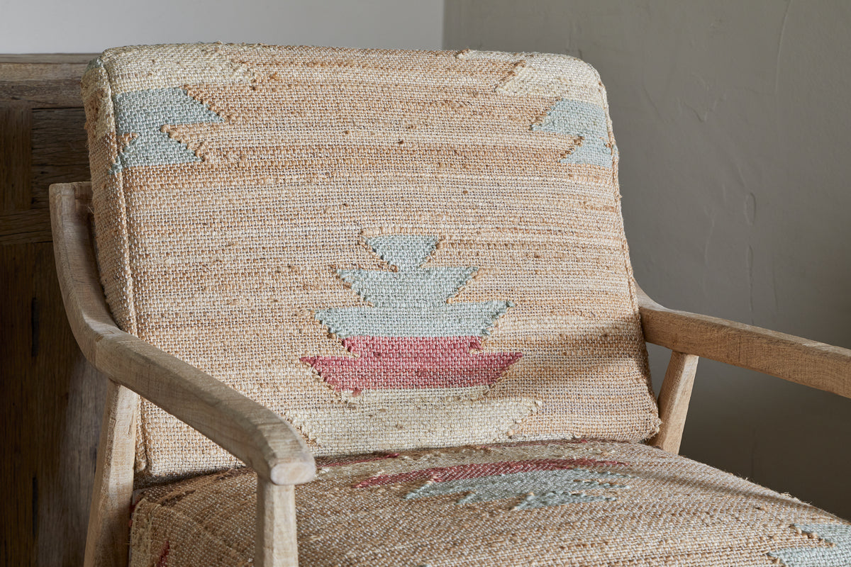 Kavya Kilim Occasional Armchair - Natural