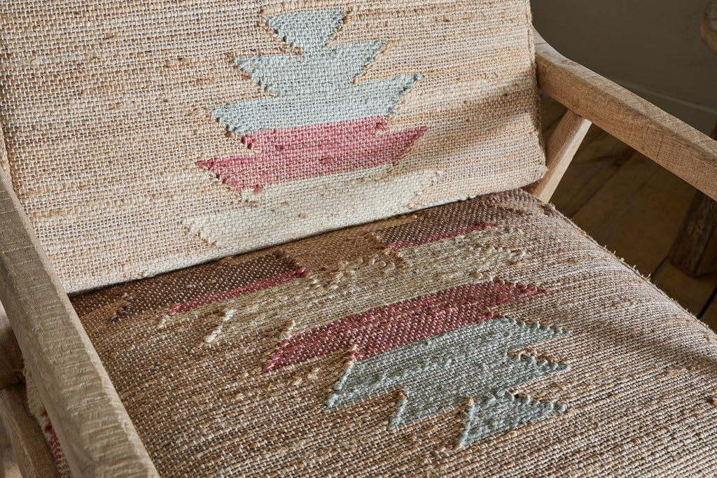 Kavya Kilim Occasional Armchair - Natural