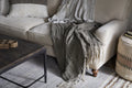 Munir Linen Throw - Charcoal