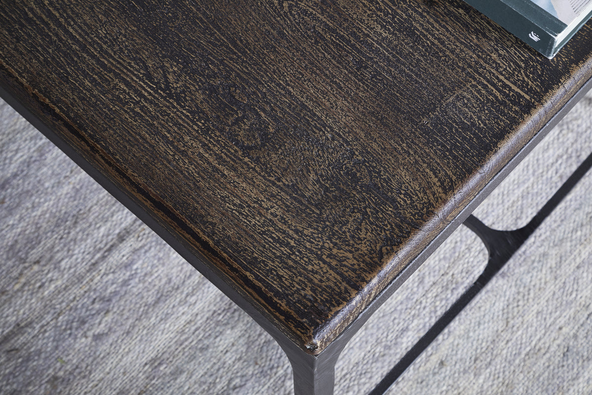 Sita Reclaimed Wood & Iron Coffee Table - Chocolate Brown