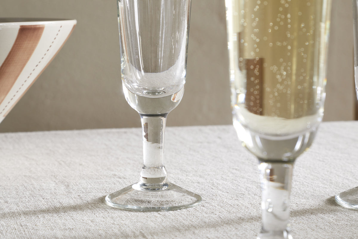 Pani Champagne Flute - Clear - (Set of 4)