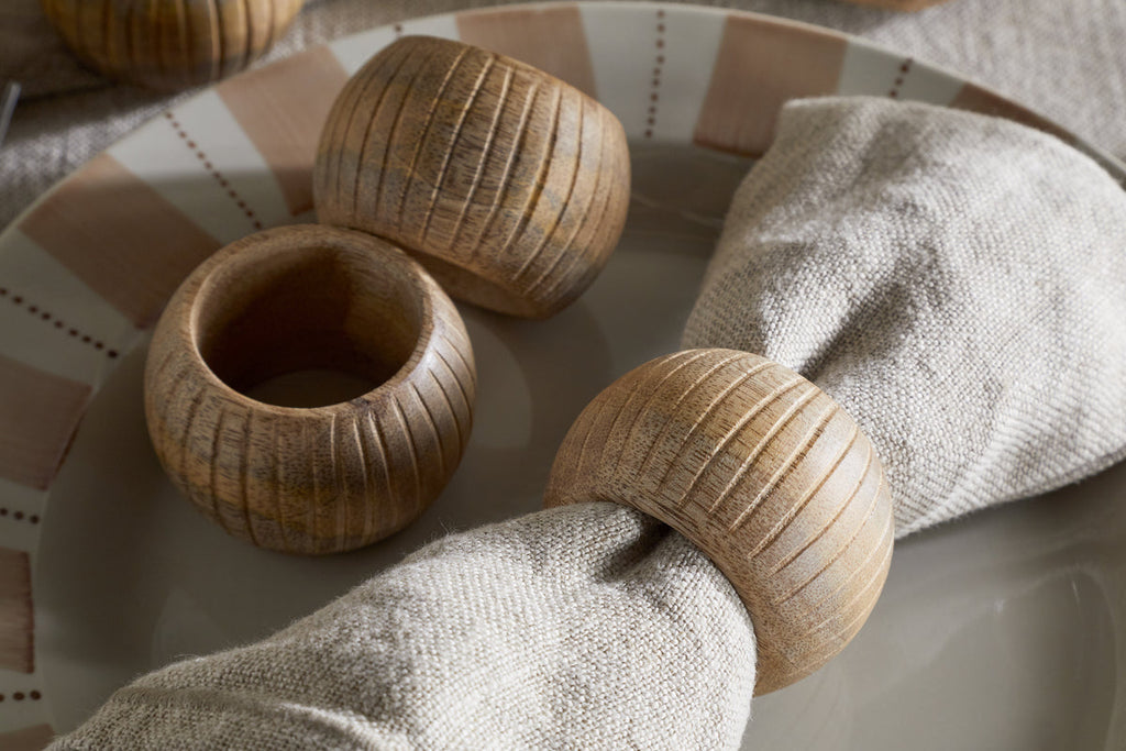 Vivan Napkin Rings - Natural - (Set of 4)