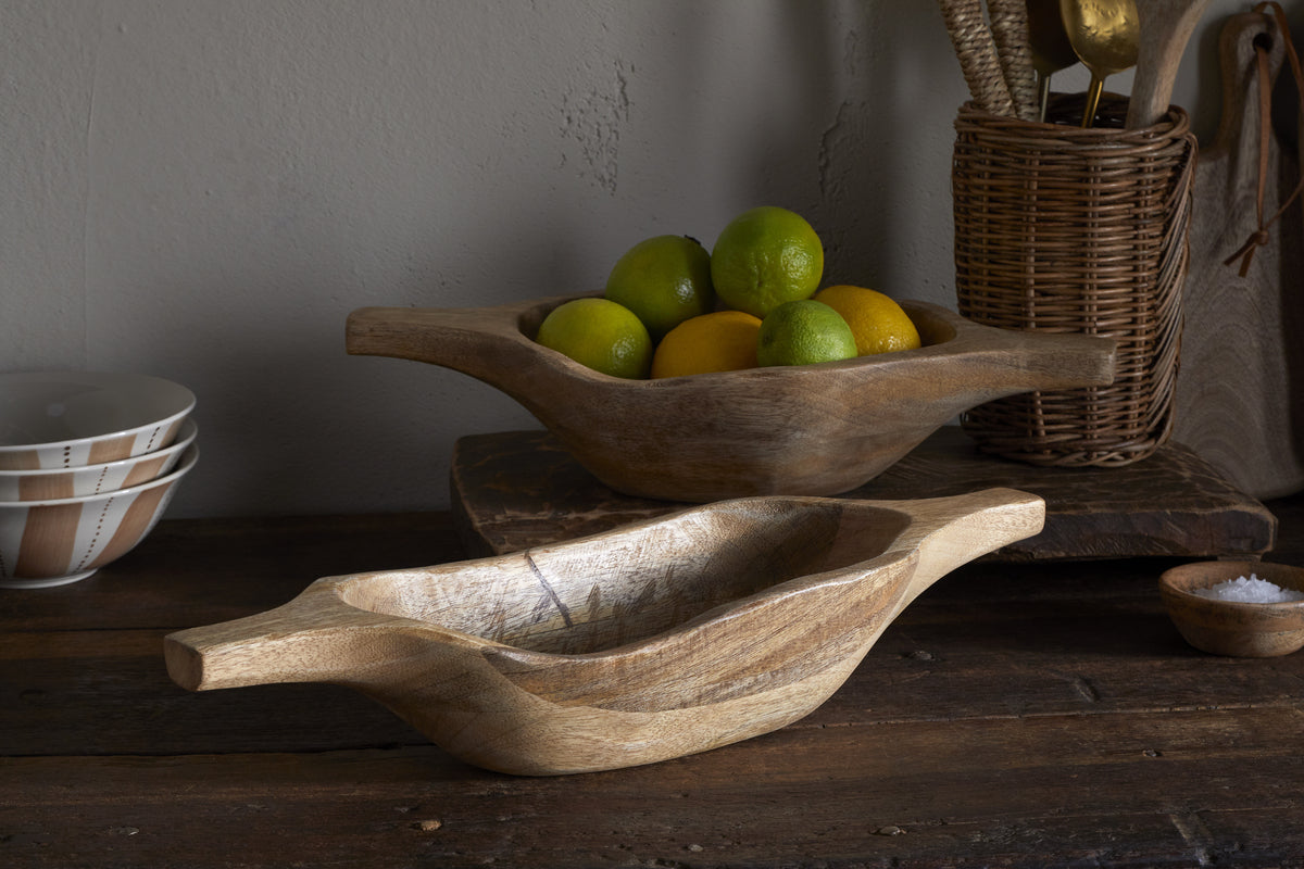 Naashta Handled Serving Bowl - Natural