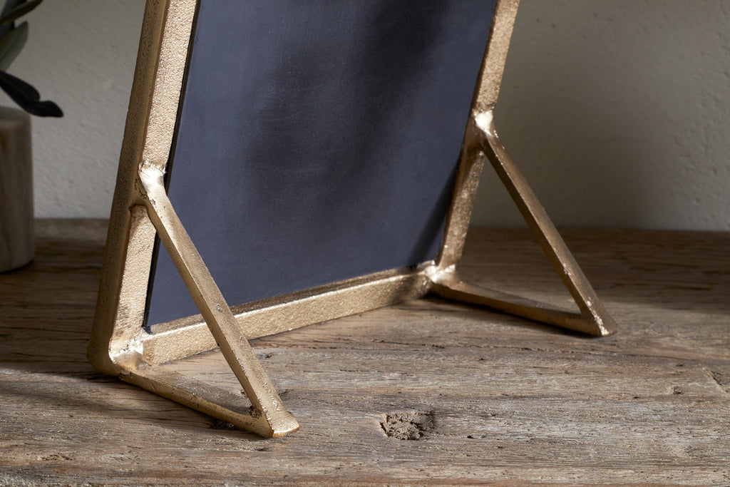 Baja Standing Mirror - Antique Brass