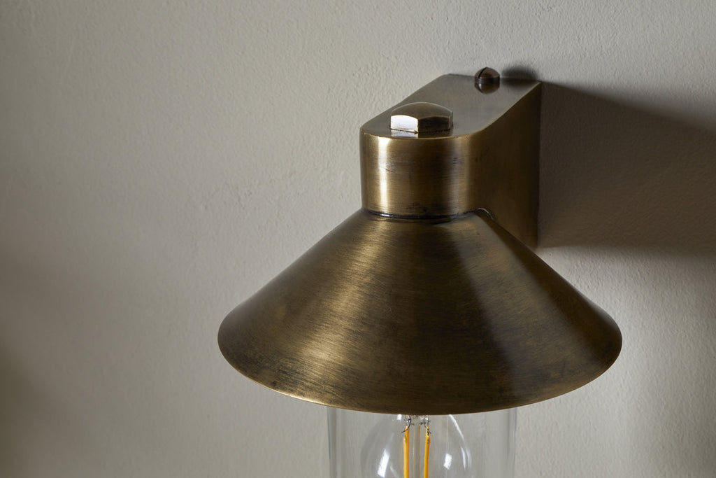 Singa Outdoor Wall Lamp - Antique Brass