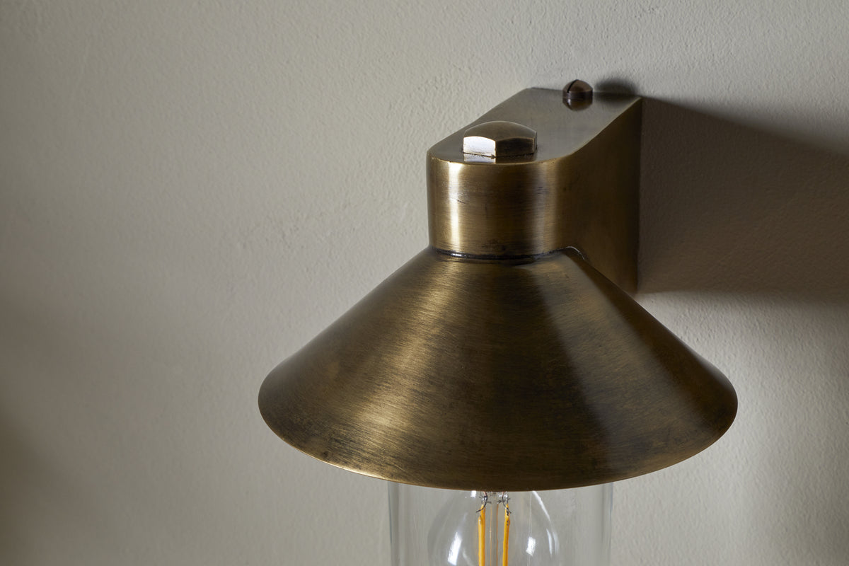 Singa Outdoor Wall Lamp - Antique Brass
