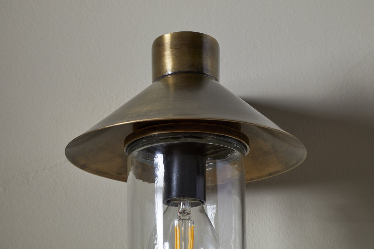 Singa Outdoor Wall Lamp - Antique Brass