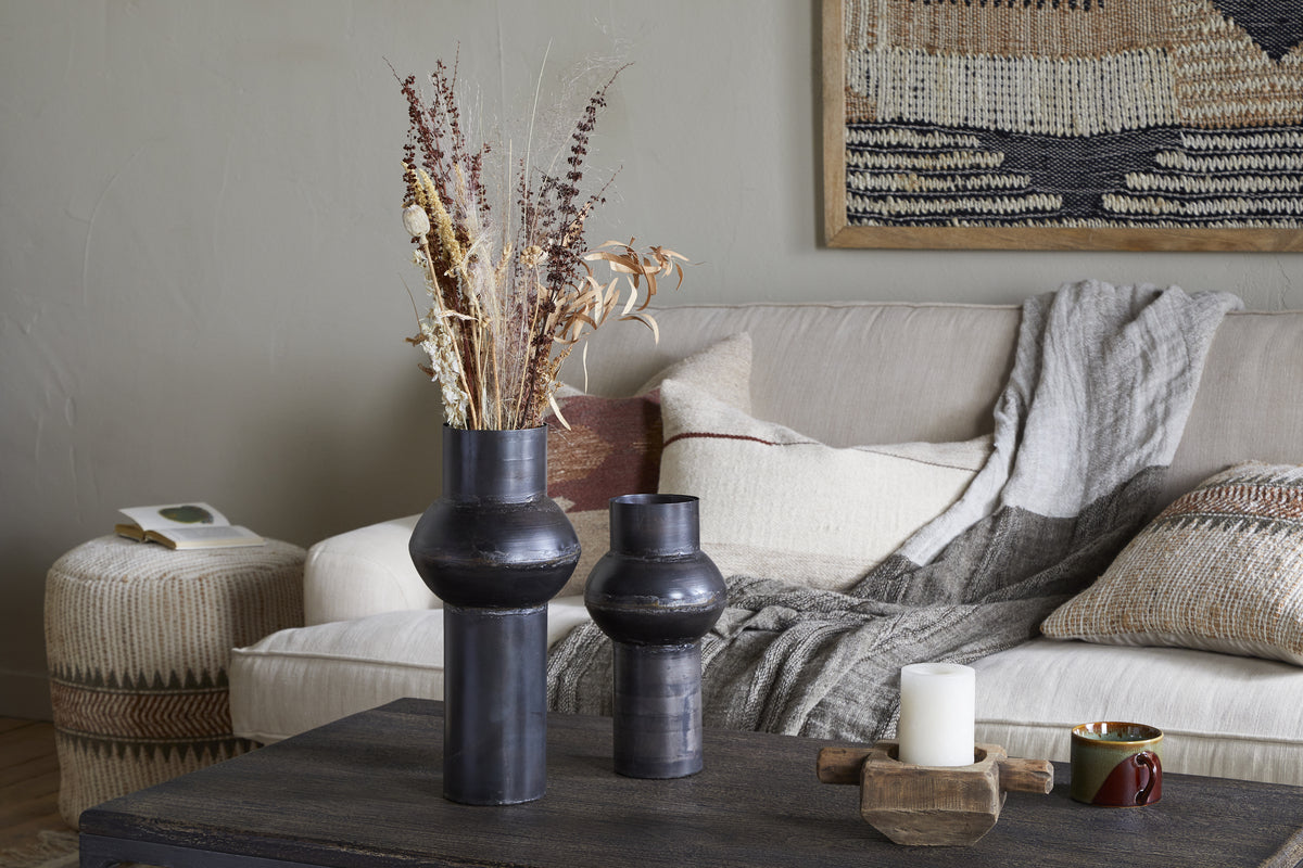 Endo Reclaimed Iron Vase - Aged Black