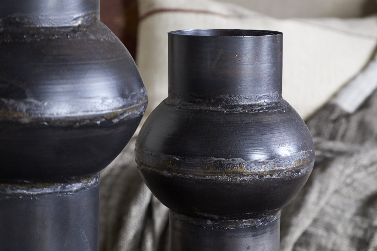 Endo Reclaimed Iron Vase - Aged Black
