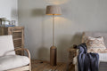 Agua Grooved Floor Lamp Base - Natural