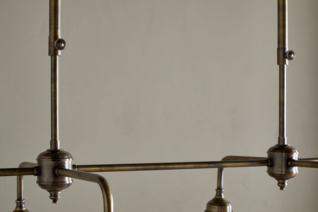Kakira Chandelier Pendant - Antique Brass & Clear