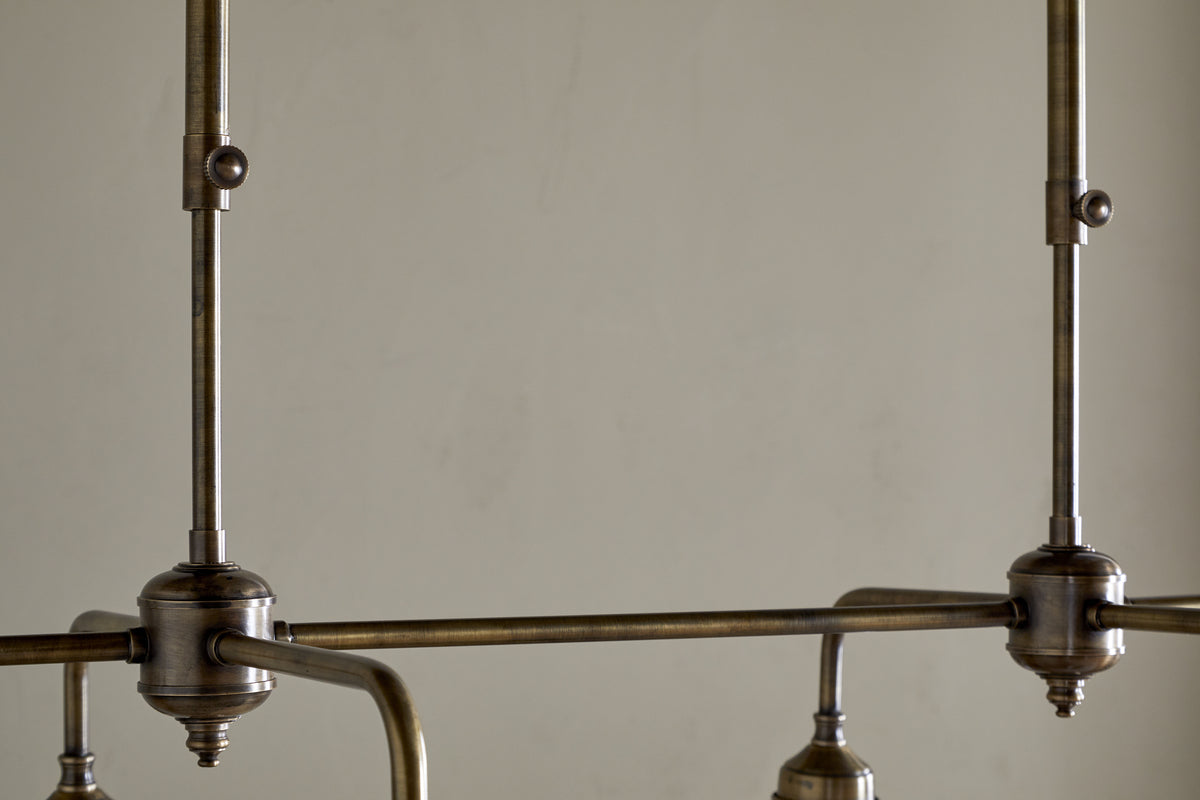 Kakira Chandelier Pendant - Antique Brass & Clear