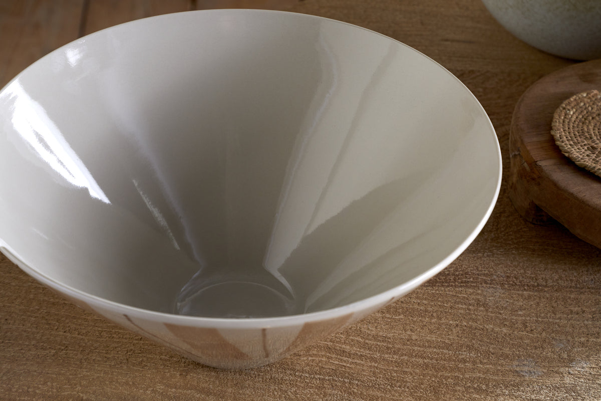 Patthar Serving Bowl - Cream & Clay - Medium